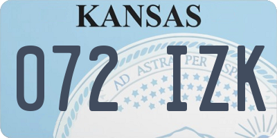 KS license plate 072IZK