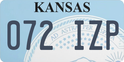 KS license plate 072IZP
