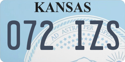 KS license plate 072IZS