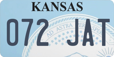 KS license plate 072JAT