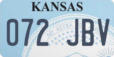 KS license plate 072JBV