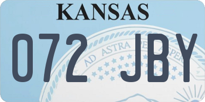 KS license plate 072JBY