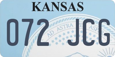 KS license plate 072JCG