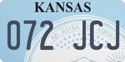 KS license plate 072JCJ