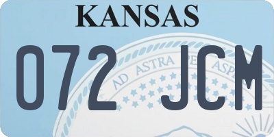 KS license plate 072JCM