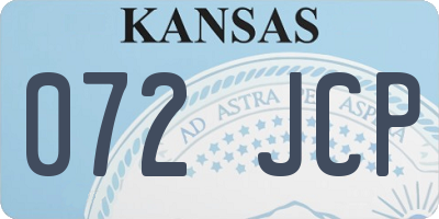 KS license plate 072JCP