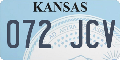 KS license plate 072JCV