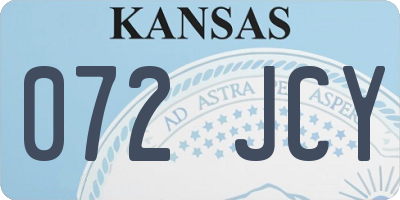 KS license plate 072JCY