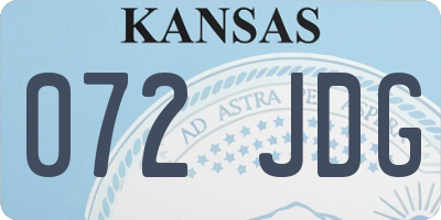 KS license plate 072JDG