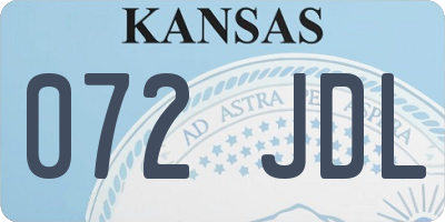 KS license plate 072JDL