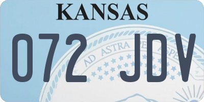 KS license plate 072JDV