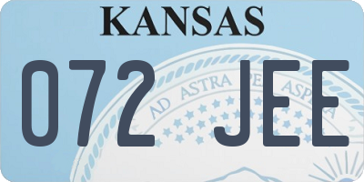 KS license plate 072JEE