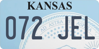 KS license plate 072JEL