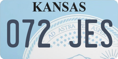 KS license plate 072JES
