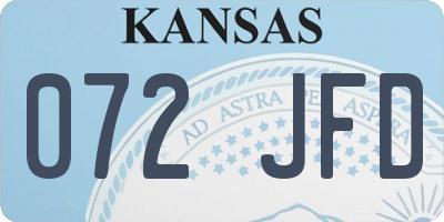 KS license plate 072JFD