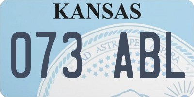 KS license plate 073ABL
