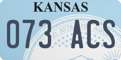 KS license plate 073ACS