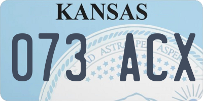 KS license plate 073ACX
