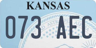 KS license plate 073AEC