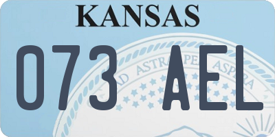 KS license plate 073AEL
