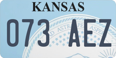 KS license plate 073AEZ
