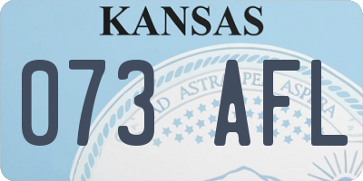 KS license plate 073AFL