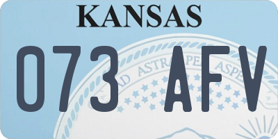 KS license plate 073AFV