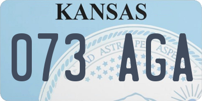KS license plate 073AGA