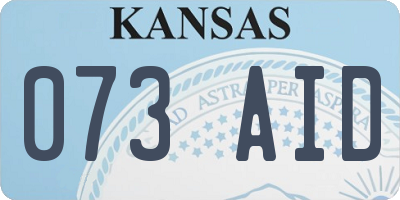 KS license plate 073AID