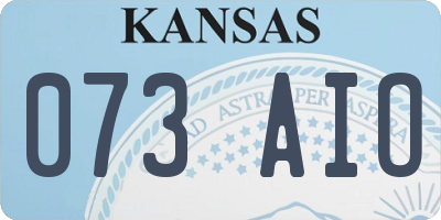 KS license plate 073AIO