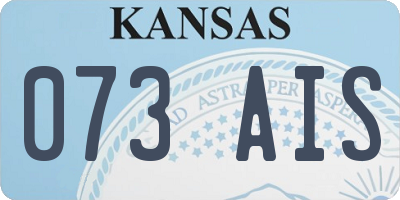 KS license plate 073AIS