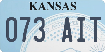KS license plate 073AIT