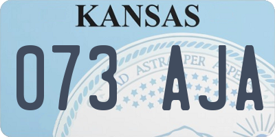 KS license plate 073AJA