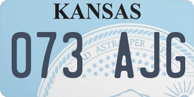 KS license plate 073AJG