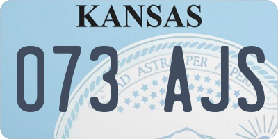KS license plate 073AJS