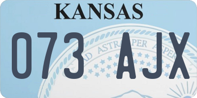 KS license plate 073AJX