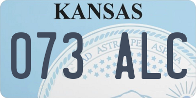 KS license plate 073ALC