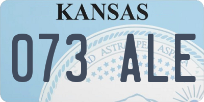 KS license plate 073ALE