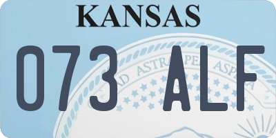 KS license plate 073ALF