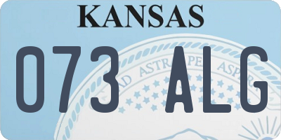 KS license plate 073ALG