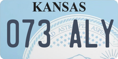 KS license plate 073ALY