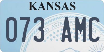 KS license plate 073AMC