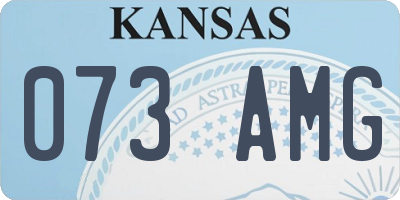 KS license plate 073AMG