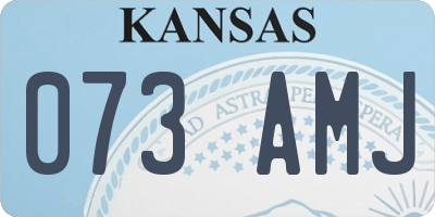 KS license plate 073AMJ