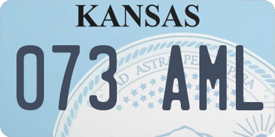 KS license plate 073AML
