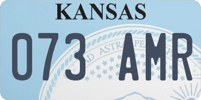 KS license plate 073AMR
