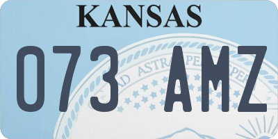 KS license plate 073AMZ