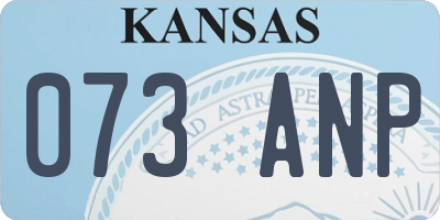KS license plate 073ANP