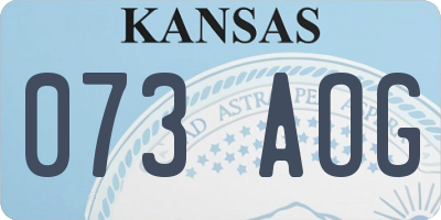 KS license plate 073AOG