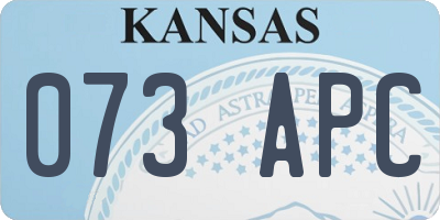 KS license plate 073APC
